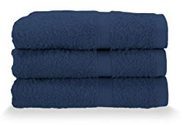 Gabel Gästetücher aus Reiner Baumwolle, 40 x 60 cm, blau, 3 Stück