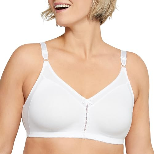 Bali Women's Double Support Cotton Stretch Wire-Free Bra, White, 36C