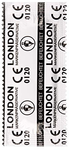 London Q600 Feucht Kondome – Sensi-fit Passform für festen Sitz & mit Silikongleitgel befeuchtet – 100er Großpackung (1 x 100 Stück)