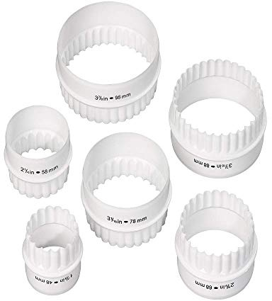 6 x Lakeland Double Sided Plastic Scone & Biscuit Cutter Set