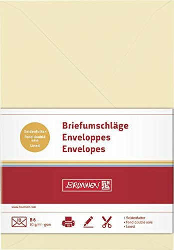 Brunnen 105125611 Briefumschlag Universalpapier, B6, chamois