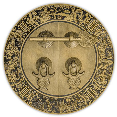 Hardware Philosophy Brass Blessings for Long Life Cabinet Face Plate Backplate Set 140mm