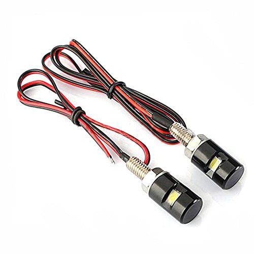 Rupse 2pcs License Plate Light,12V Waterproof LED Bulb,License Tag Screw Bolt Lamp for Car Motorcycle Truck RV ATV Bike (White) (2 PCS, White)