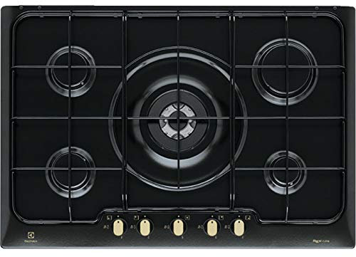 Electrolux Rex - Piano Cottura a Gas PN 750 RUV Finitura Nero Ghisa da 75cm
