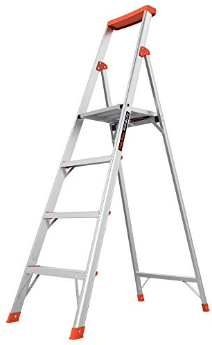 Little Giant Ladders Flip-N-Lite 6 ft Lightweight Step Ladder with Standing Platform, Aluminum, 300 lb Load Capacity, Type 1A Extra Heavy Duty, 10.25 ft Reach Height (15270-001)