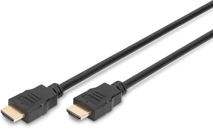 DIGITUS HDMI Cable - 10m - Full HD 1080p 60Hz - gold-plated contacts - compatible with TV, projector, monitor - black