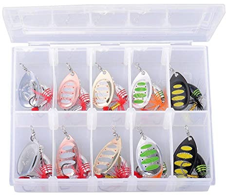 Savage Gear Rotex Spinner Kit - Premium Spinner für Angler, die auf Forelle, Lachs, Hecht & Co. Angeln, Custom Japanese Treble Hooks, sofortige Rotation, Süß- und Salzwasserfischen Assorted Varied