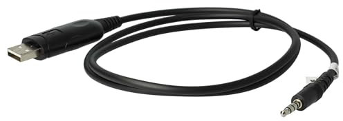vhbw USB Programmierkabel kompatibel mit Yaesu Vertex FT-10R, FT-41, FT-41R, FT-51, FT-11, FT-11R, FT-40R, FTH-2009, FT-60R Funkgerät, schwarz