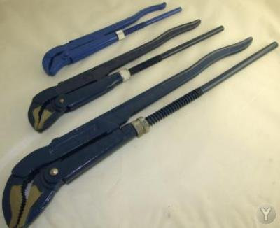 Wasserpumpenzangen 3-tlg 1 + 1,5 + 2 Zoll Blau Rohrzangen Set Eckrohrzange Za