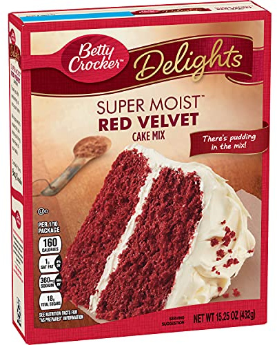 Betty Crocker Red Velvet Cake Mix 432g (Betty Crocker Rote Samtkuchenmischung)