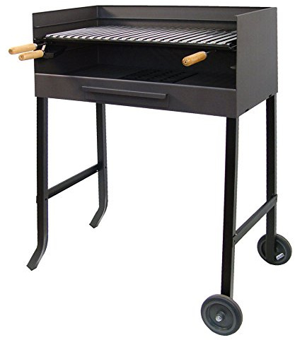 Imex El Zorro – Barbacoa sin Elevador ni Bandejas | 72x40 cm | Acero Pintado Resistente al Calor con Campana y Carro con Ruedas | Ideal para Jardines, Patios y Terrazas
