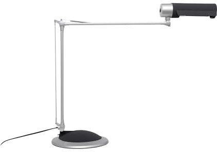 Maul Skrivbordslampa Mauloffice, Varmt Vitt Ljus 2 700 Kelvin, E27 Ljuskälla, Klämfot, Silver/Svart, 8215095