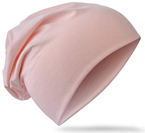 Miobo Cappello a Cuffia floscio per Bambini, Cotone, Tinta Unita salmone-48