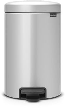 Brabantia 113680 Treteimer mit Inneneimer aus Kunststoff, stahl, Metallic Grey, 12 Liter