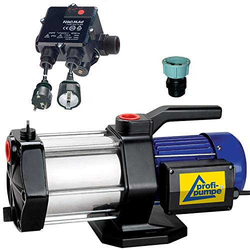 1300W mehrstufige Kreiselpumpe 5400l/h 230V Edelstahl + Durchflusswächter