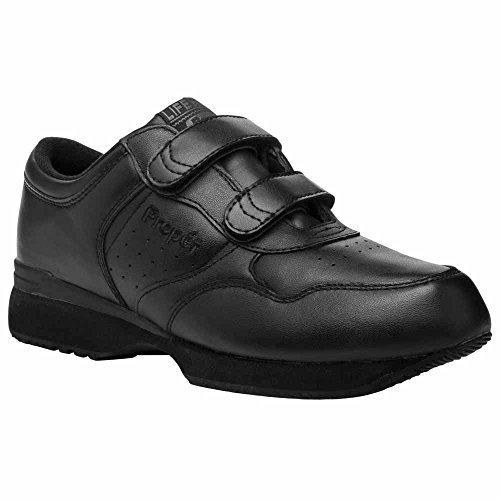Propét mens Life Walker Strap Medicare/Hcpcs Code = A5500 Diabetic Shoe fashion sneakers, Black, 10 X-Wide US