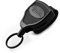 KEY-BAK SUPER48 SD Schlüsselanhänger, einziehbar, 368,5 g, 91,4 cm, einziehbares Kabel, schwarzes Polycarbonatgehäuse, Leder-Gürtelschlaufe, übergroßer Spaltring