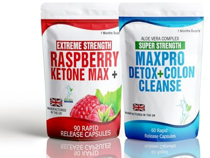 90 Raspberry Ketone Fast Release Capsules Plus 60 Aloe Vera Colon Cleanse Weight Loss Diet Pills Free Meal Plan and Dieting Tips