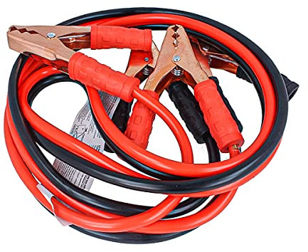 CARALL Kit Cavi Batteria Auto, Cavo di Avviamento 800 Ampere, 10 mm² x 2,5 Metri, 2 Pezzi Nero e Rosso, per Emergenza Auto e Moto Fino a 2000cc