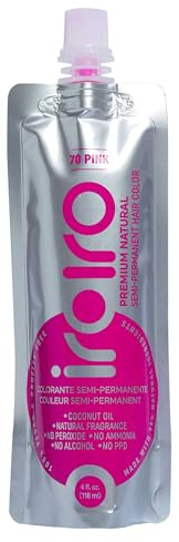 IROIRO Premium Natural Semi-Permanent Hair Color 70 Pink (4oz)