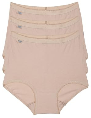 Sloggi Femme Basic+ 3p sloggi Basic Maxi Lot de 3 Culotte taille basse femme Tr s confortable Coton doux et respi, Beige (Skin 0026), 42 EU