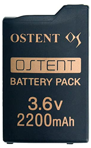 OSTENT 2200mAh 3.6V Lithium Ion Li-ion Polymer Rechargeable Battery Pack Replacement Upgraded Version for Sony PSP 1000 PSP-280 Console Video Games