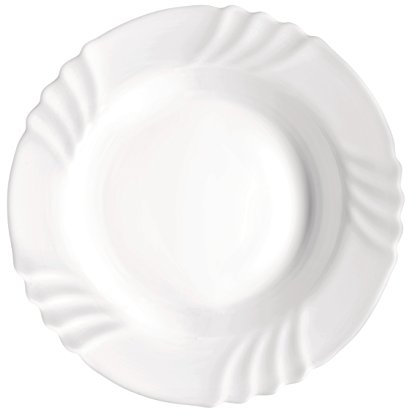 Bormioli Rocco Piatto piano Ebro profondo 23,5 cm in vetro temperato opale