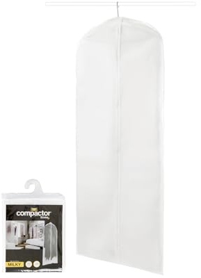 Compactor Milky Collection White Dress Bag, Size L (60X137Cm) - Perfect For Organizing and Protecting Your Garments