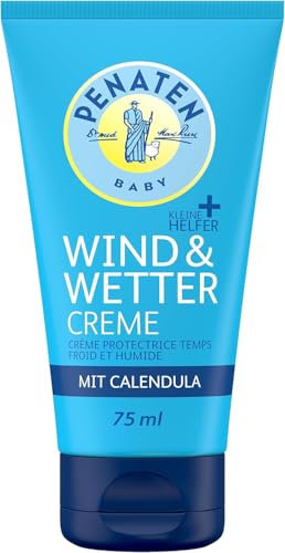 Penaten Kleine Helfer Wind & Wetter Creme feuchtigkeitsspendende Babycreme mit Calendula für empfindliche Babyhaut,75ml