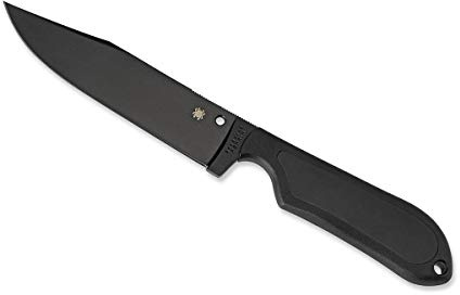 Spyderco, 465009 Outdoormesser, Street Bowie, Klinge: 12.7 cm, schwarz, Jagdmesser, Scheide