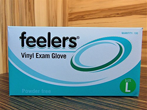 Powder-Free Disposable Vinyl Gloves - Large Clear - 100 Pack