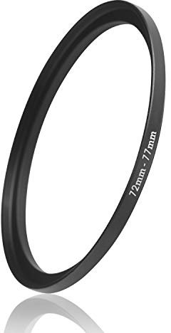Ares Foto® STEP UP Filter Adapter, anello adattatore del filtro, In alluminio fresato a CNC (72mm – 77mm)