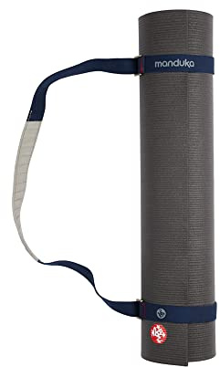 Manduka Yoga Commuter Mat Carrier - Eco-Friendly Cotton, Easy to Carry, Hands-Free, For All Mat Sizes, Odyssey Blue, 68 x 1.5