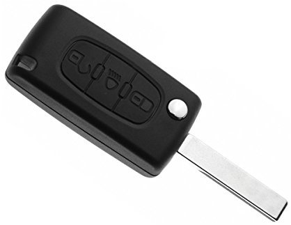 OBEST 3 Boutons Coque Clé Télécommande Pliable, pour Citroen C2 C3 C4 C5 C6 Peugeot 107 206 207 208 306 307 308 407 408 508 607 806 807 1007 2008 3008 4007 4008 5008 ,CE0536