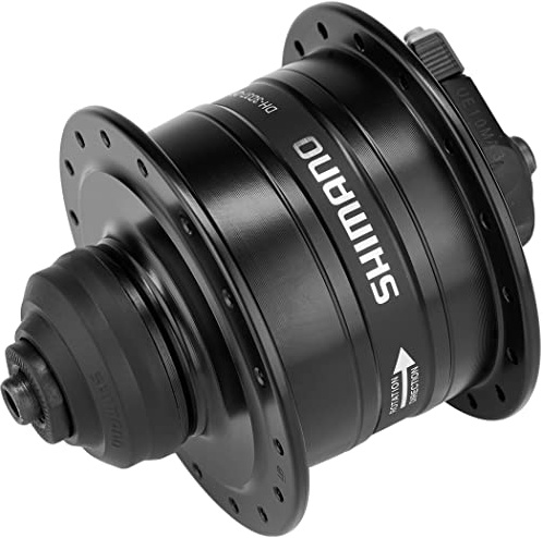 SHIMANO DH-3D37 6 Volts/3 watts, centralized Closure of 36 Holes hub Dynamo Black 6 Holes
