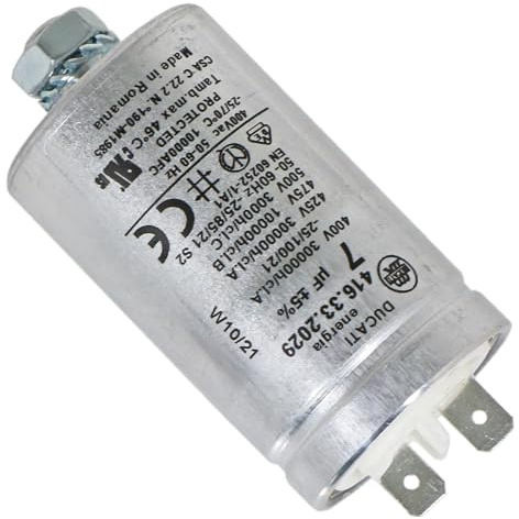 SPARES2GO Kondensator för Hotpoint tumlar/kondensortorktumlare (7UF)