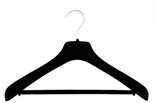 Sonderposten !!! Samt Kleiderbügel für Anzüge, 42 cm, schwarz, NEU, 10 Stück