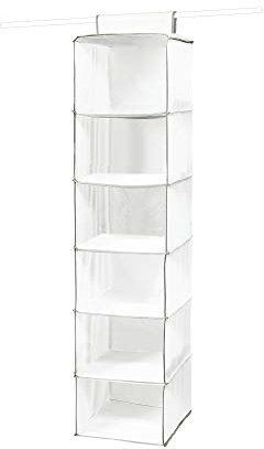 Compactor World of Storage - Organizador de Suéteres de 6 Niveles, Blanco, 30x30x128 cm