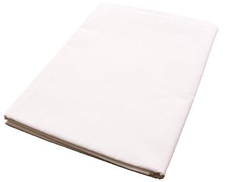 Bettlaken 180x290 cm Weiß Baumwolle Linon – Laken Betttuch Leintuch ohne Gummizug, Kochfest & strapazierfähig