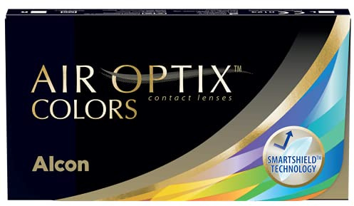 Air Optix Colors Gray månadslinser mjuka, 2 stycken, BC 8,6 mm, DIA 14,2 mm, -4,25 dioptrier | Färgglada mjuka månatliga linser med SmartShield-teknik För ljusa och mörka ögon finns även plan