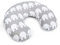 Breast Feeding Pillow Nursing Pregnancy Baby Cushion and Removable Cotton Cover (Elephants grey)