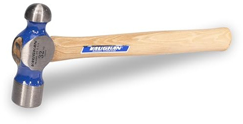 VAUGHAN Ball Pein Hammer, 32 oz, Hickory Handle, American High Carbon Steel, TC432, VN15830