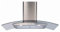 CDA 90cm Curved Glass Chimney Cooker Hood - Stainless Steel