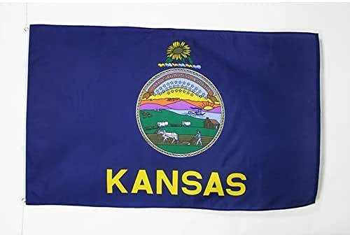 BANDIERA KANSAS 90x60cm - BANDIERA STATO AMERICANO – USA - STATI UNITI 60 x 90 cm - AZ FLAG