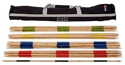 Ubergames XXL Riesen Mikado - Top Qualität ECO-Harter Holz ca. 90 cm Lang - mit Robuste Tragetasche - 33 Staben - Super Tragetasche - Profi