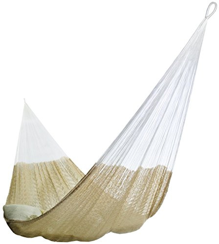 Hamacas hechas a mano – Hamacas Rada Hamaca Yucatán hecha a mano – Hecho a mano en América Central – Natural, se adapta a la mayoría de 12.5 pies – 13 pies – Soporta hasta 550 libras para dos