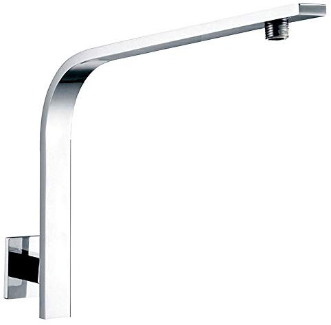 Ownace Duschkopf-Halterung aus massivem Messing, Schwanenhals, quadratisch, Wandmontage, verchromt, für Brausen-Set