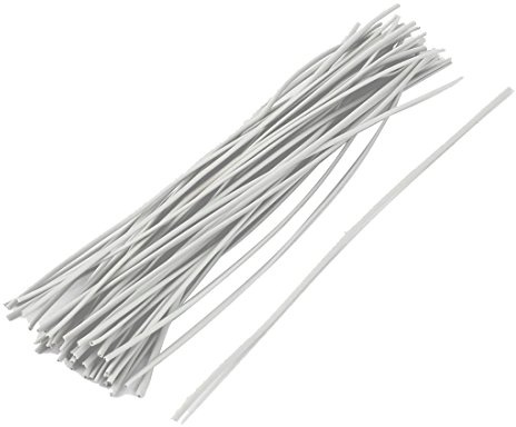 sourcing map 50pc Attache réutilisables Paquet Liens Sac Bonbons Blanc 150mm Long