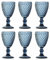 Vintage 6 Condivisione Set Rete Di Vetro Re Bicchiere Da Vino Vetro Vetraio Bicchieri Di Vino Bicchiere D'acqua Bicchiere Highball - blu