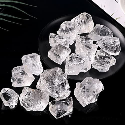 meditación hogar piedra de cristal blanco natural colección de muestras minerales decoración del hogar piedras peceras (color: cristal blanco, tamaño: 30-40g)